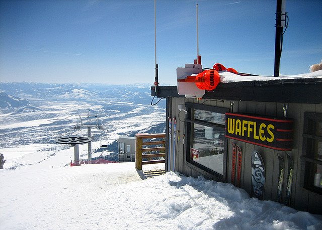 ski hut on top